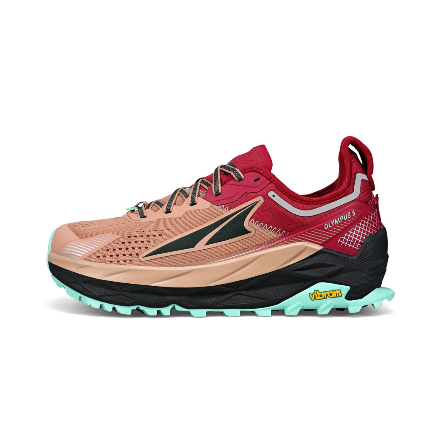 Brown / Red Altra Olympus 5 Women's Trail Running Shoes | Ireland-46513879