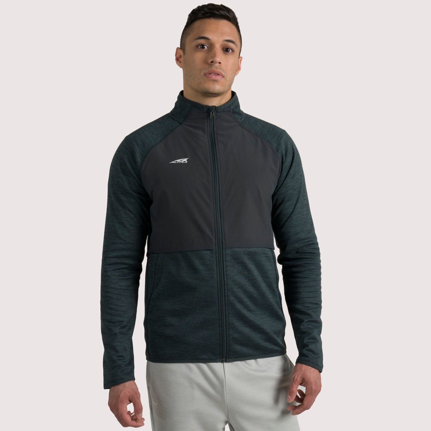 Dark Green Altra Everyday Hybrid Men's Running Jackets | Ireland-15867939