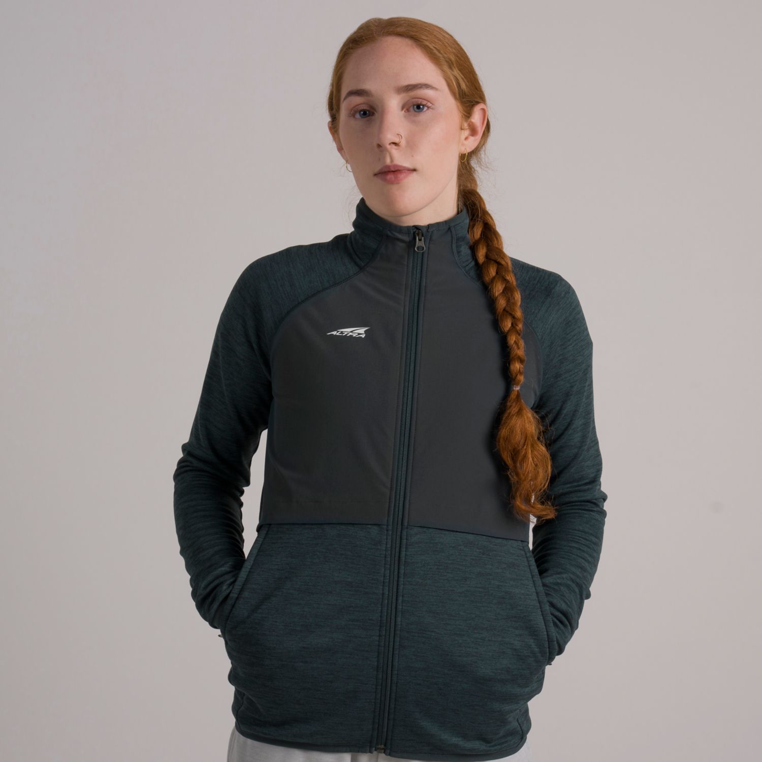 Dark Green Altra Everyday Hybrid Women's Running Jackets | Ireland-51709839