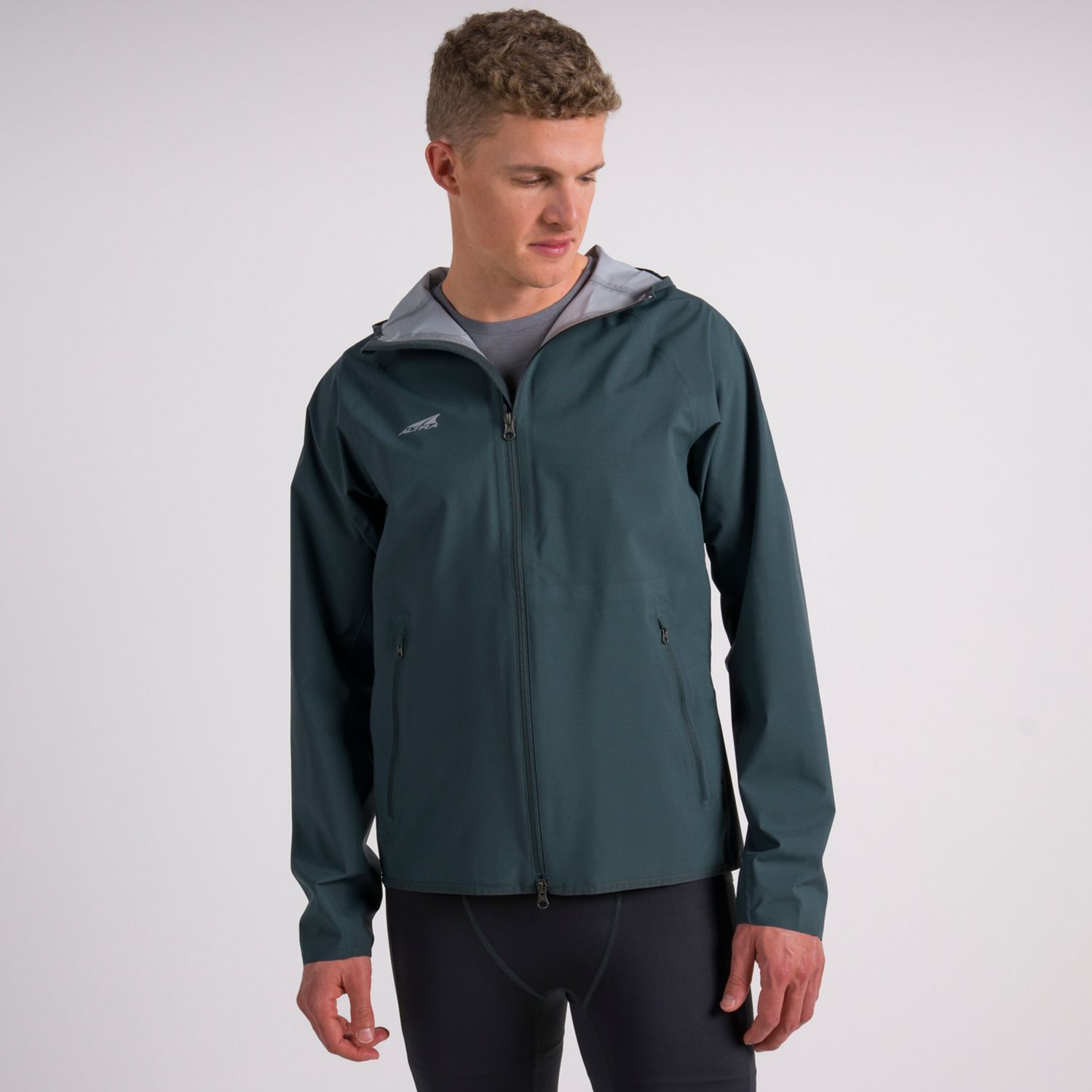 Dark Green Altra Waterproof Men's Running Jackets | Ireland-61534909