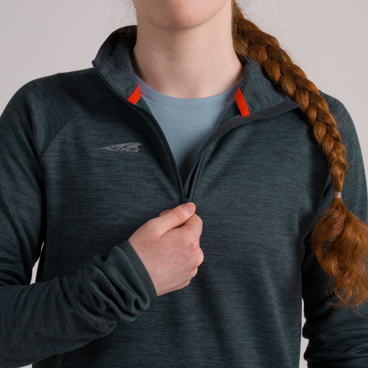 Dark Green Altra Core 1/2 Zip Women's Pullover | Ireland-80169549