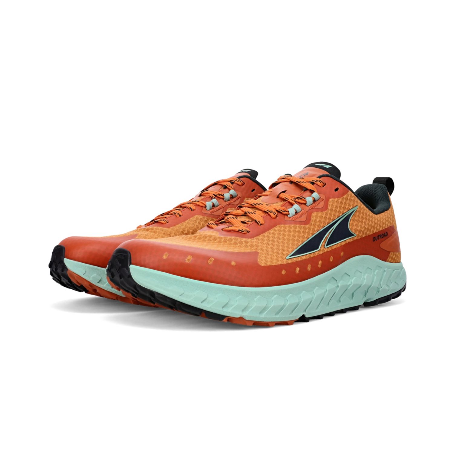 Green / Orange Altra Outroad Men's Road Running Shoes | Ireland-38160279