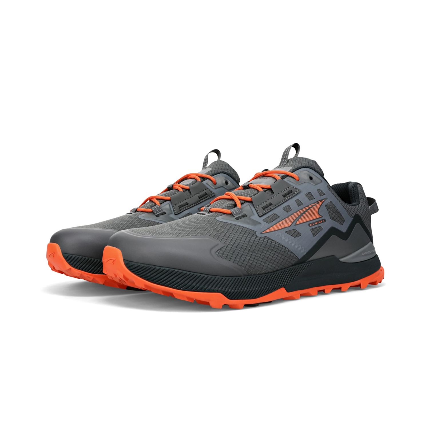 Grey / Orange Altra Lone Peak All-wthr Low 2 Men's Hiking Shoes | Ireland-06597439