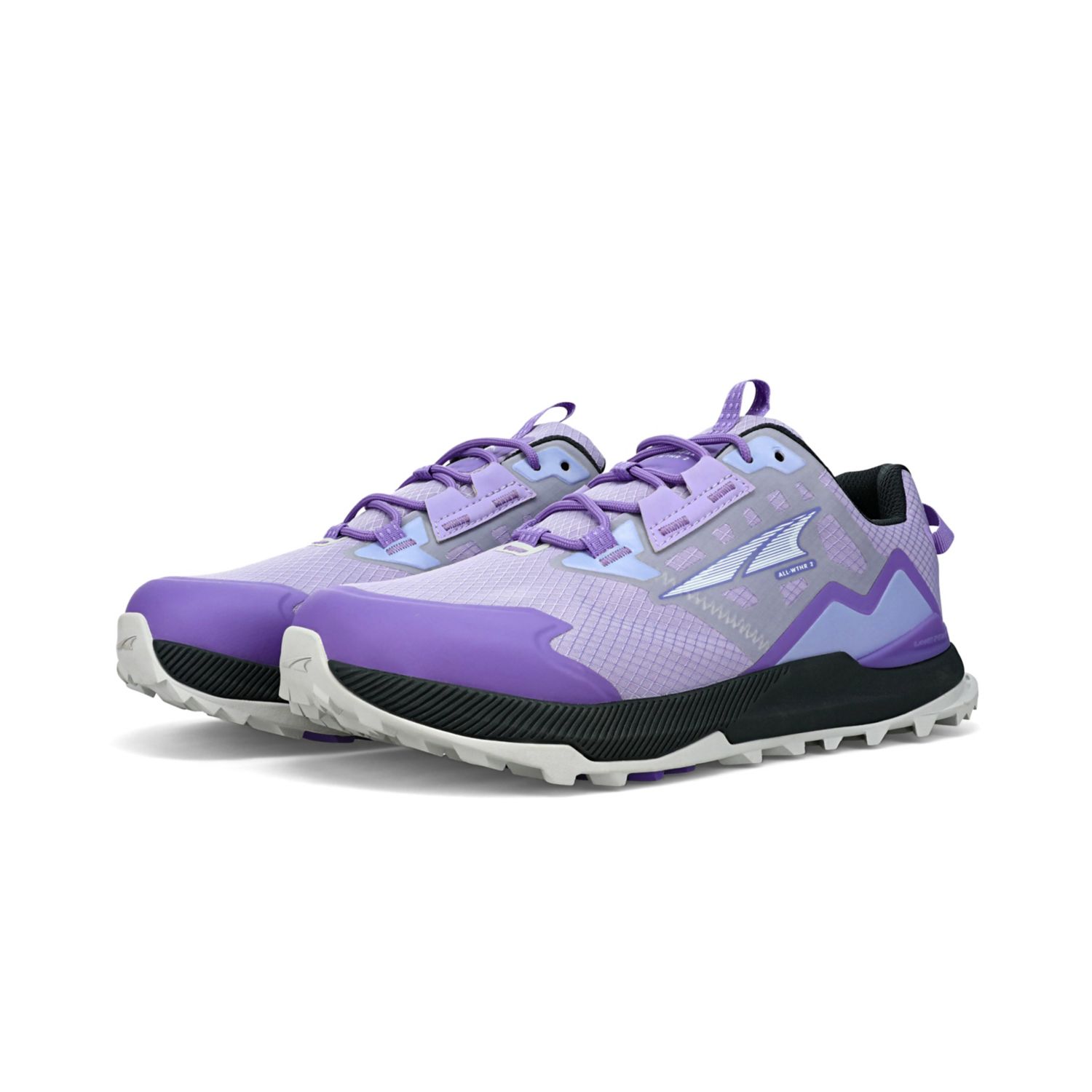 Grey / Purple Altra Lone Peak All-wthr Low 2 Women's Hiking Shoes | Ireland-71650299