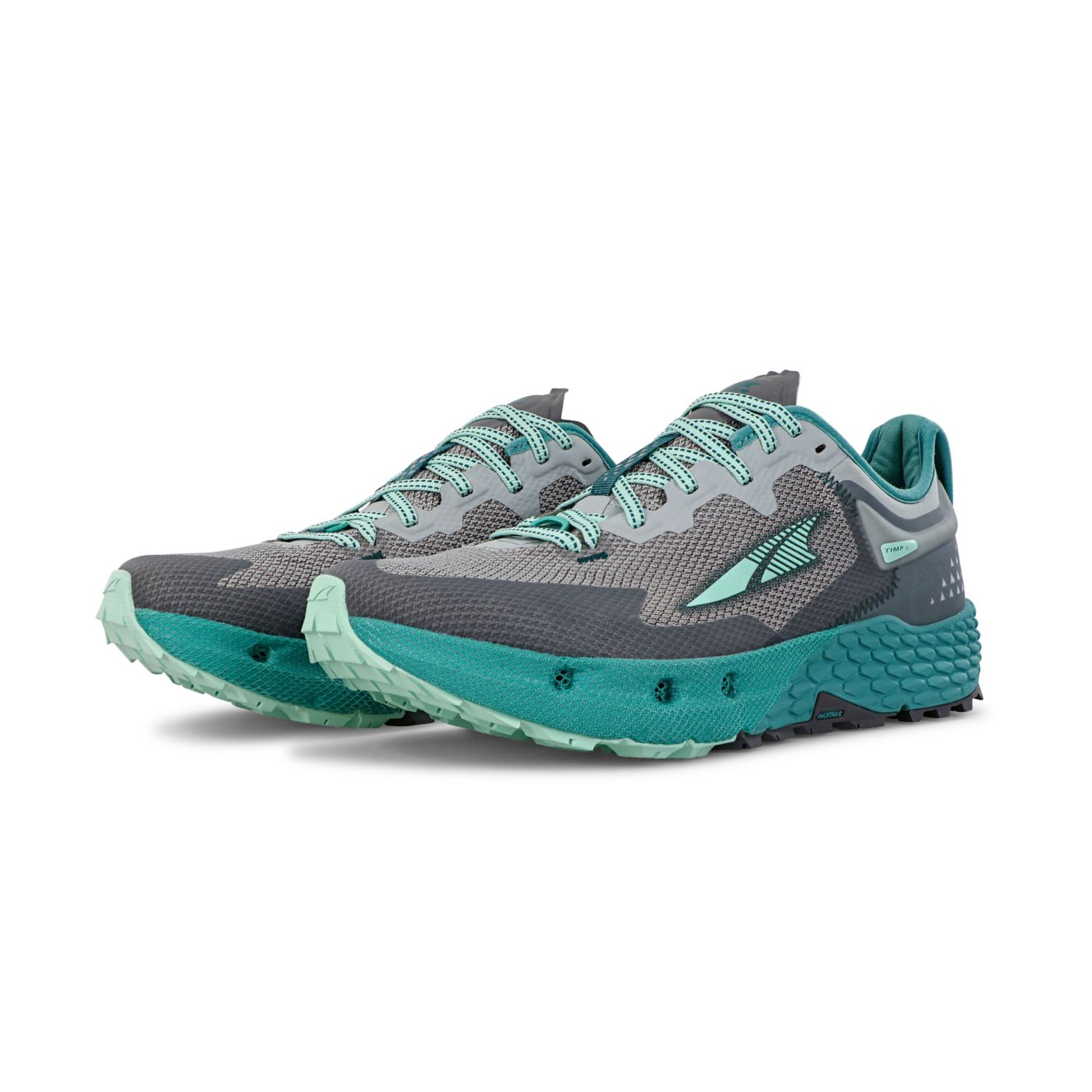 Grey / Turquoise Altra Timp 4 Women's Trail Running Shoes | Ireland-41395789