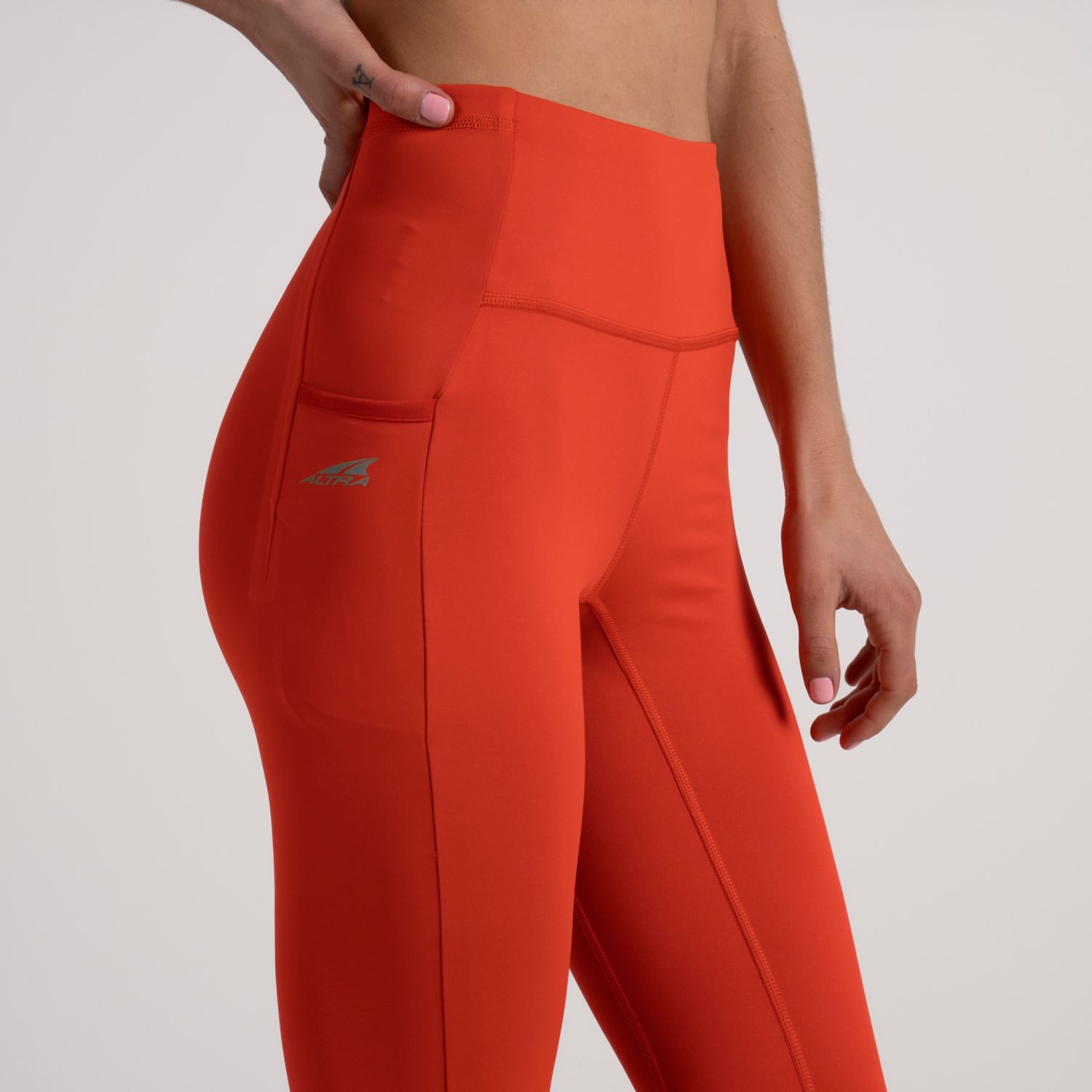 Red Altra Core Crop Women's Running Tights | Ireland-40136259