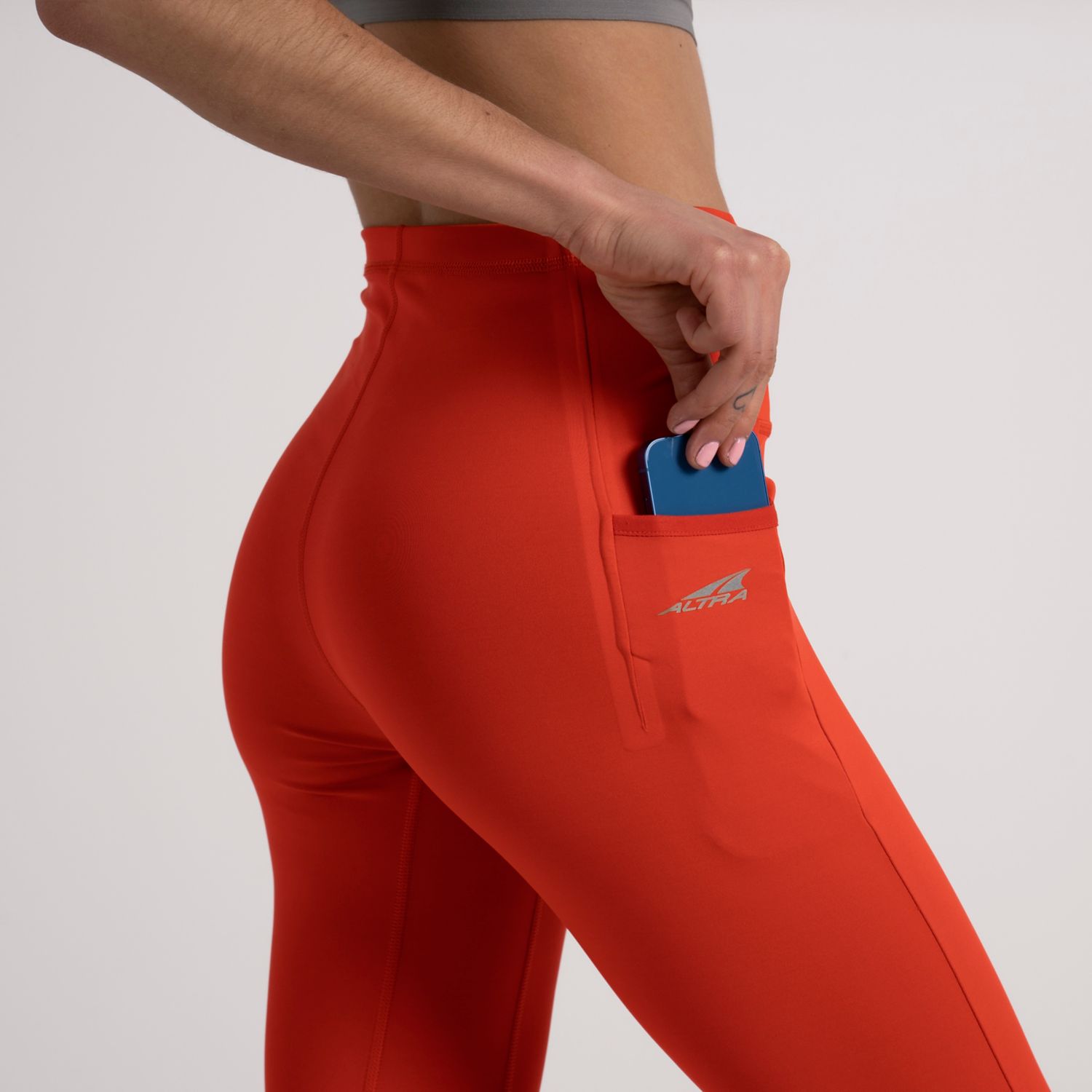 Red Altra Core Crop Women's Running Tights | Ireland-40136259