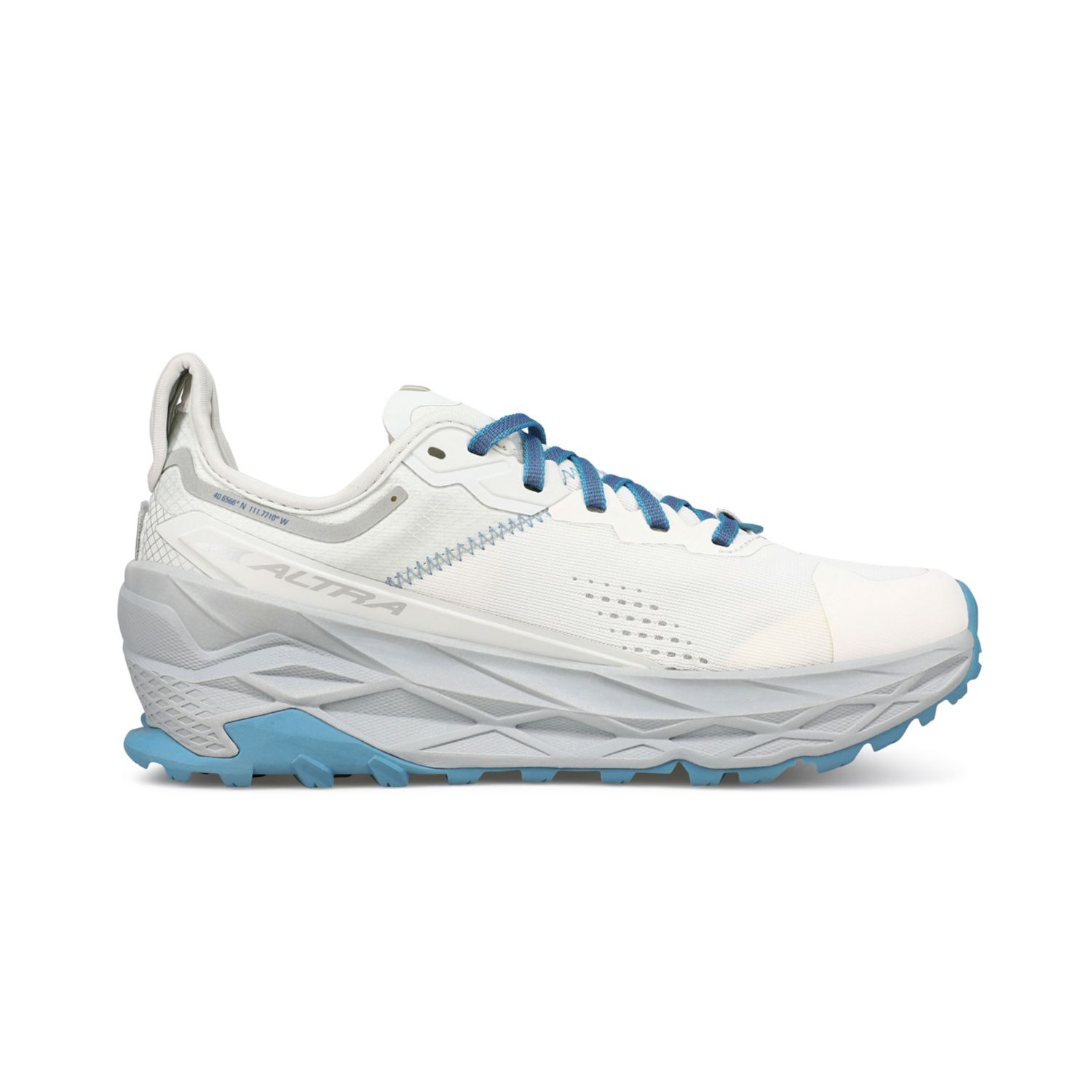 White / Blue Altra Olympus 5 Women's Trail Running Shoes | Ireland-79416539